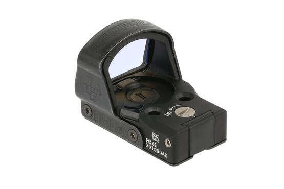 The Leupold Delta Point Pro red dot sight uses a CR2032 batter that can be removed without taking off the sight